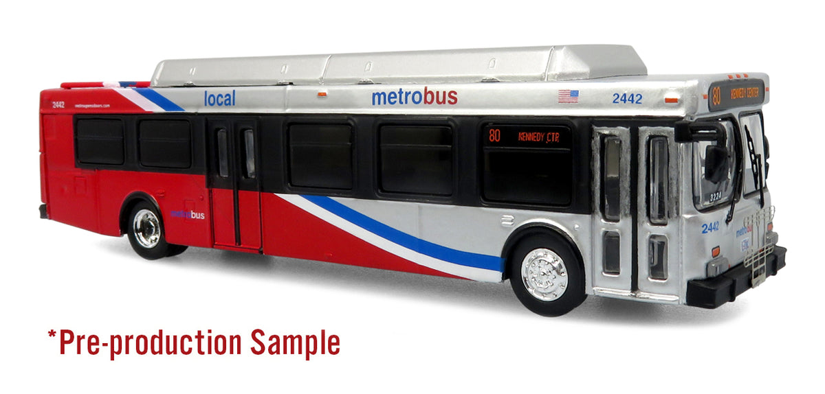 New Flyer C40LF Transit Bus: WMATA Washington 1:87 (HO) Diecast Model Bus by Iconic Replicas