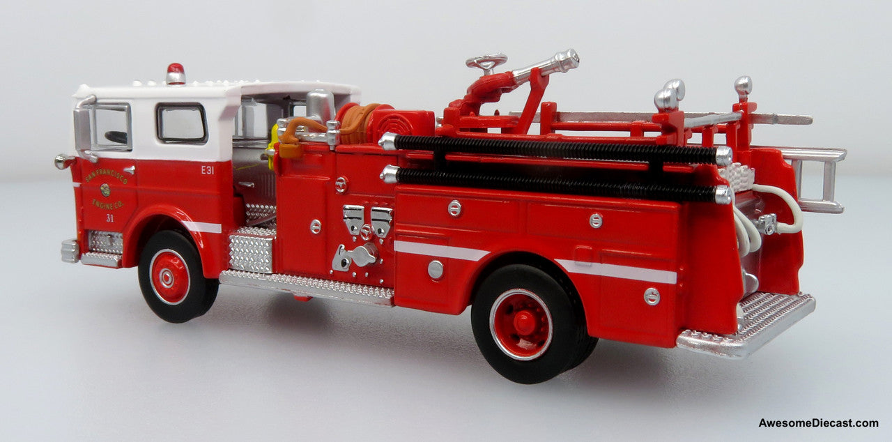 1974 Ward LaFrance Fire Engine: San Francisco Fire Department – Engine 31 1:87 (HO) Diecast Model Fire Truck by Iconic Replicas