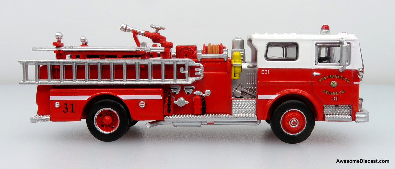 1974 Ward LaFrance Fire Engine: San Francisco Fire Department – Engine 31 1:87 (HO) Diecast Model Fire Truck by Iconic Replicas