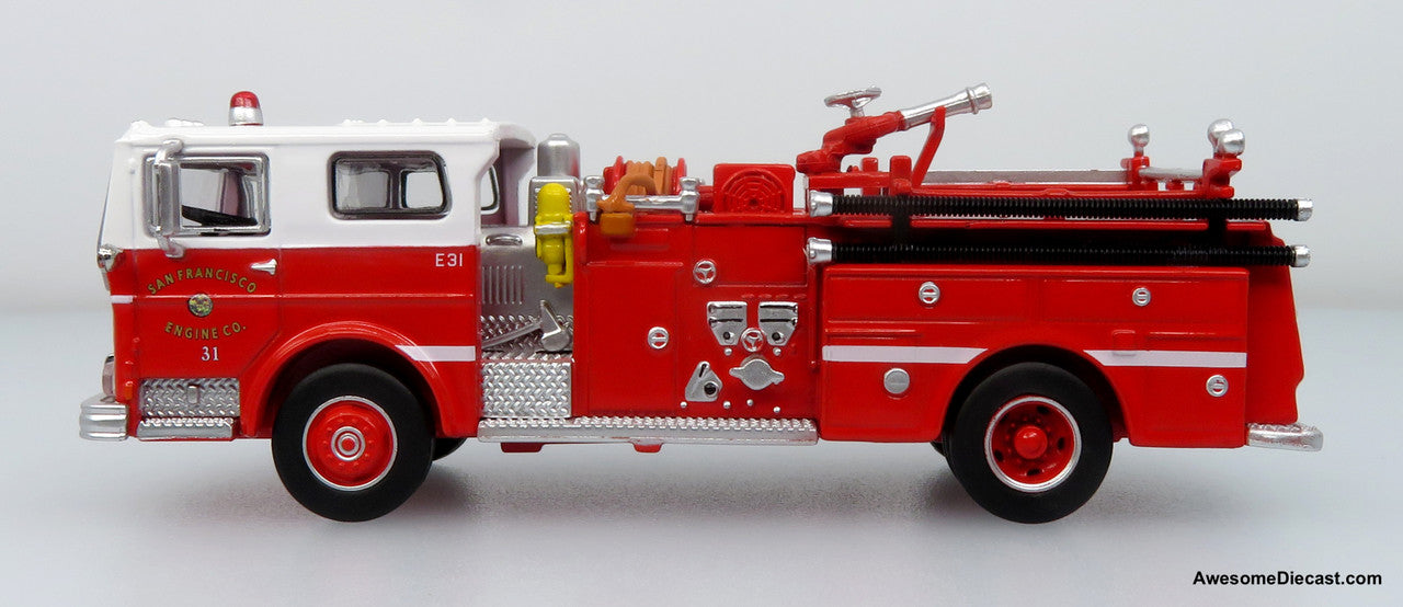 1974 Ward LaFrance Fire Engine: San Francisco Fire Department – Engine 31 1:87 (HO) Diecast Model Fire Truck by Iconic Replicas