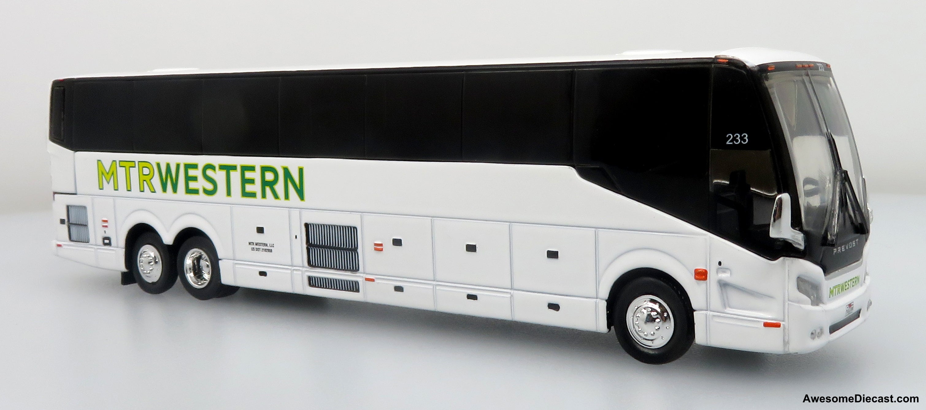 Prevost H3-45 Coach: MTR Western 1:87 (HO) Diecast Model Bus by Iconic Replicas