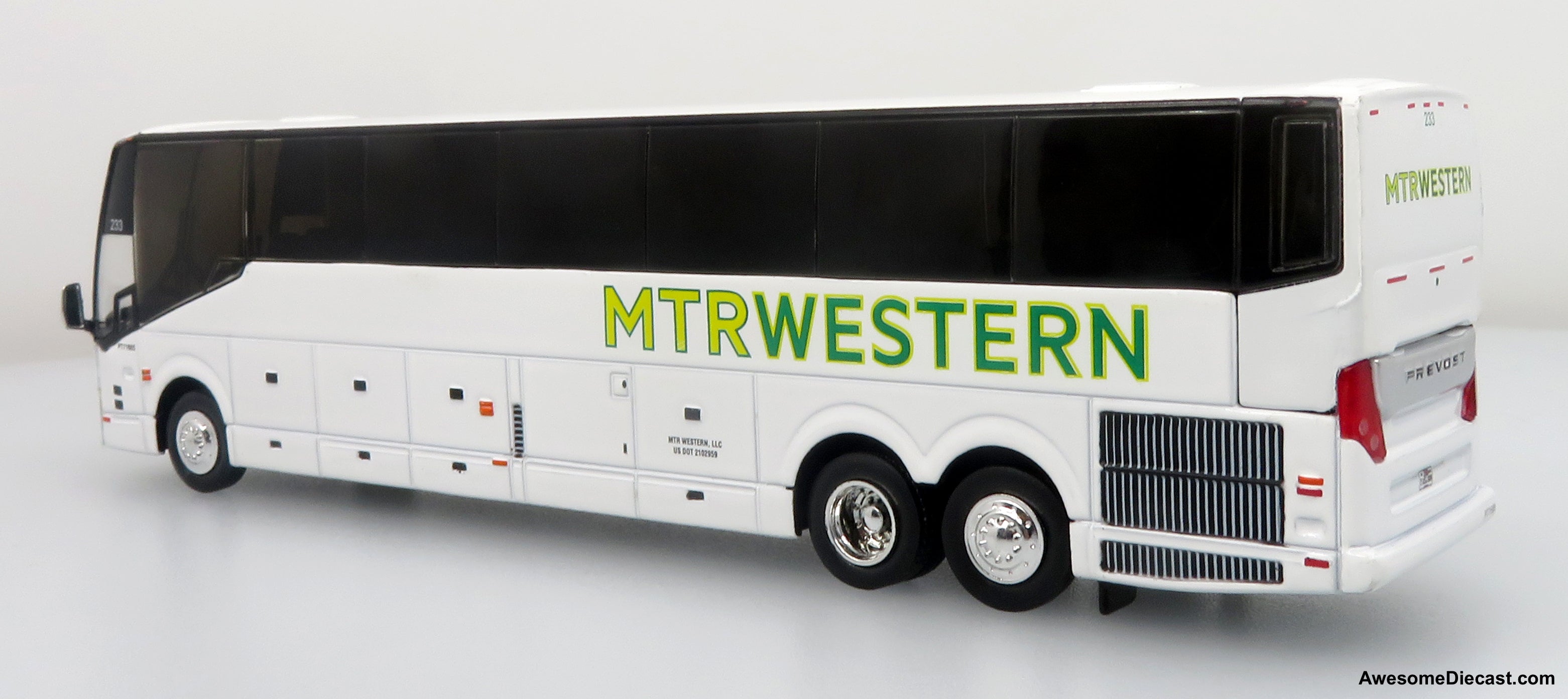 Prevost H3-45 Coach: MTR Western 1:87 (HO) Diecast Model Bus by Iconic Replicas