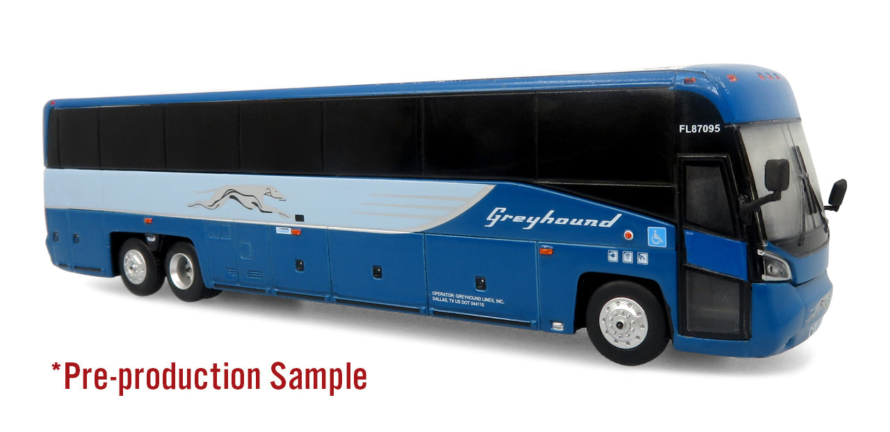 MCI D4520 Coach Bus: Greyhound Lines 1:87 (HO) Diecast Model Bus by Iconic Replicas