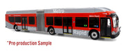 NFI Xcelsior XN60 Articulated Transit Bus: Los Angeles Metro Rapid 1:87 (HO) Diecast Model Bus by Iconic Replicas
