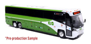 MCI D4520 Coach Bus: GO Transit 1:87 (HO) Diecast Model Bus by Iconic Replicas