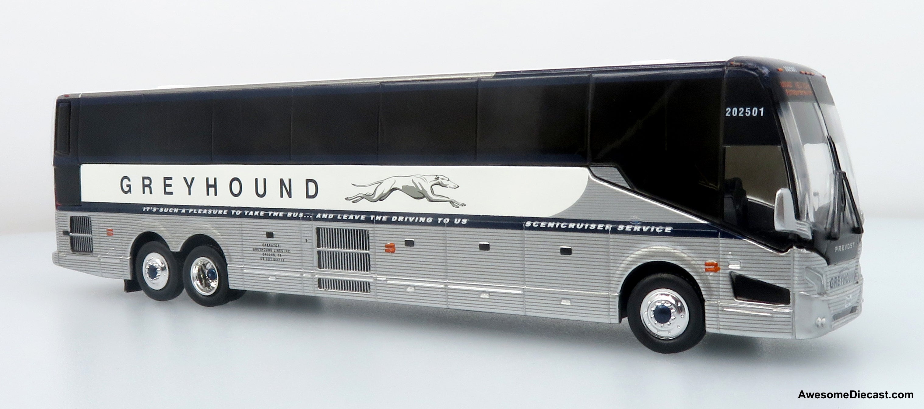 Prevost H3-45 Coach: Greyhound Scenicruiser Vintage Livery 1:87
