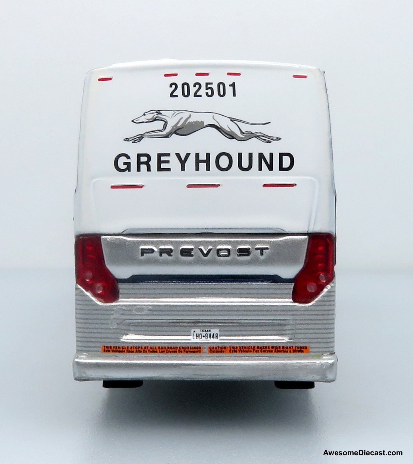 Prevost H3-45 Coach: Greyhound Scenicruiser Vintage Livery 1:87 (HO) Diecast Model Bus by Iconic Replicas