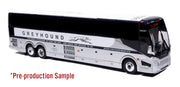 Prevost H3-45 Coach: Greyhound Scenicruiser Vintage Livery 1:87 (HO) Diecast Model Bus by Iconic Replicas