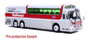 1969 Eagle Model 05 Coach: Trailways Package Express 1:87 (HO) Diecast Model Bus by Iconic Replicas