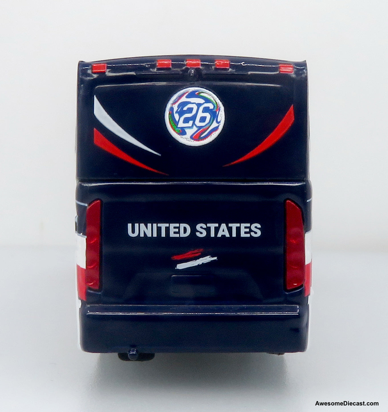 MCI J4500 Coach: World Cup USA National Team 1:87 (HO) Diecast Model Bus by Iconic Replicas