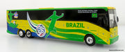 Van Hool CX-45 Coach: World Cup Brazil National Team 1:87 (HO) Diecast Model Bus by Iconic Replicas