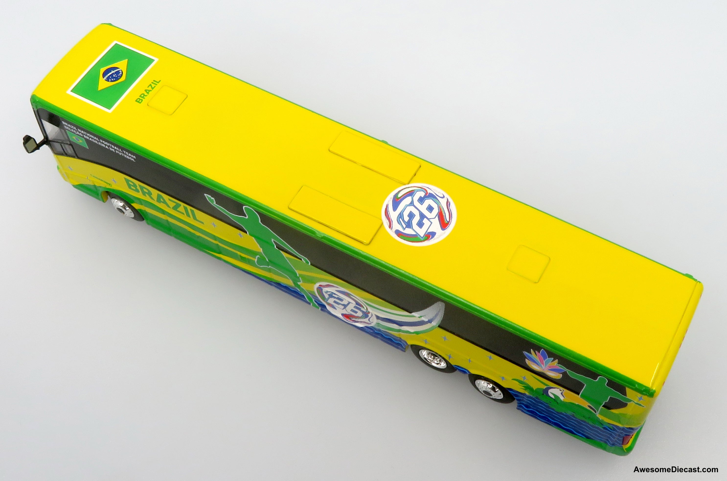 Van Hool CX-45 Coach: World Cup Brazil National Team 1:87 (HO) Diecast Model Bus by Iconic Replicas