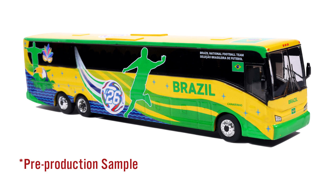 Van Hool CX-45 Coach: World Cup Brazil National Team 1:87 (HO) Diecast Model Bus by Iconic Replicas
