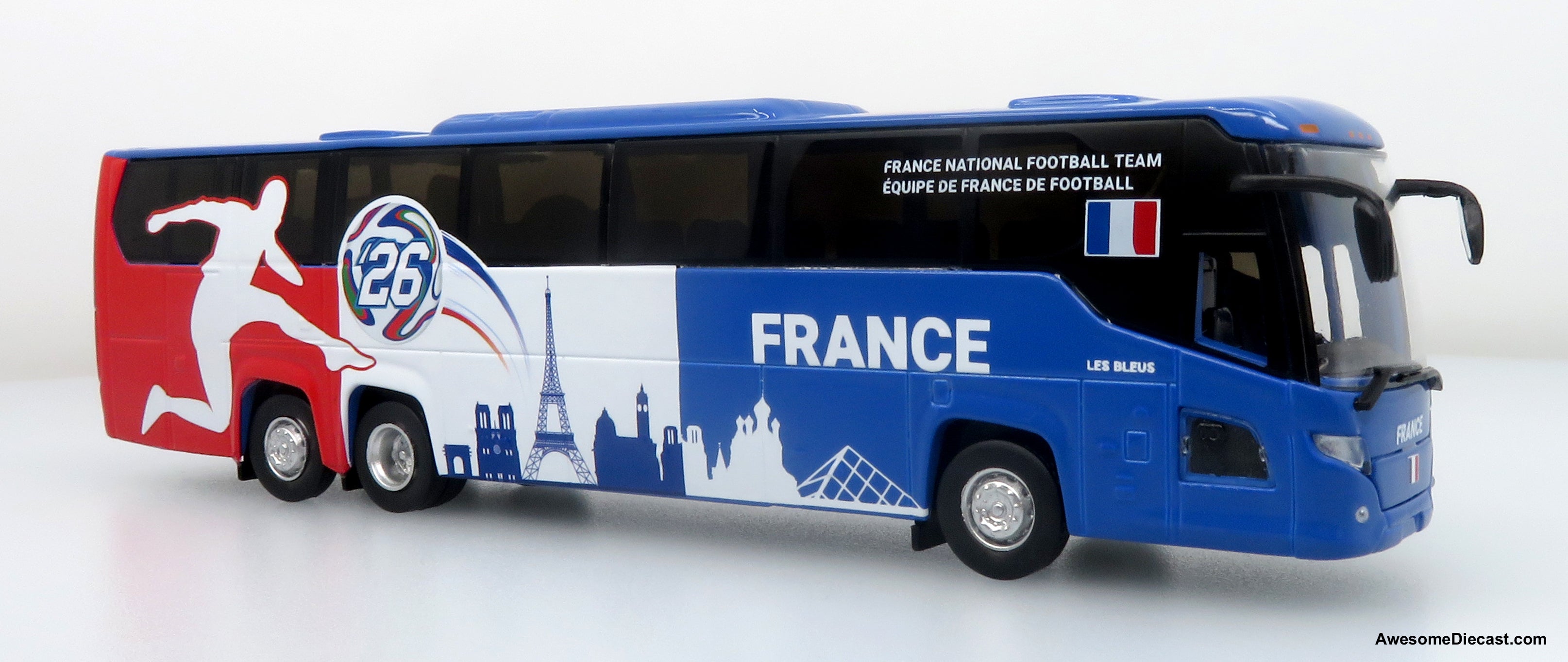 Scania Touring HD Coach: World Cup France National Team 1:87 (HO) Diecast Model Bus by Iconic Replicas
