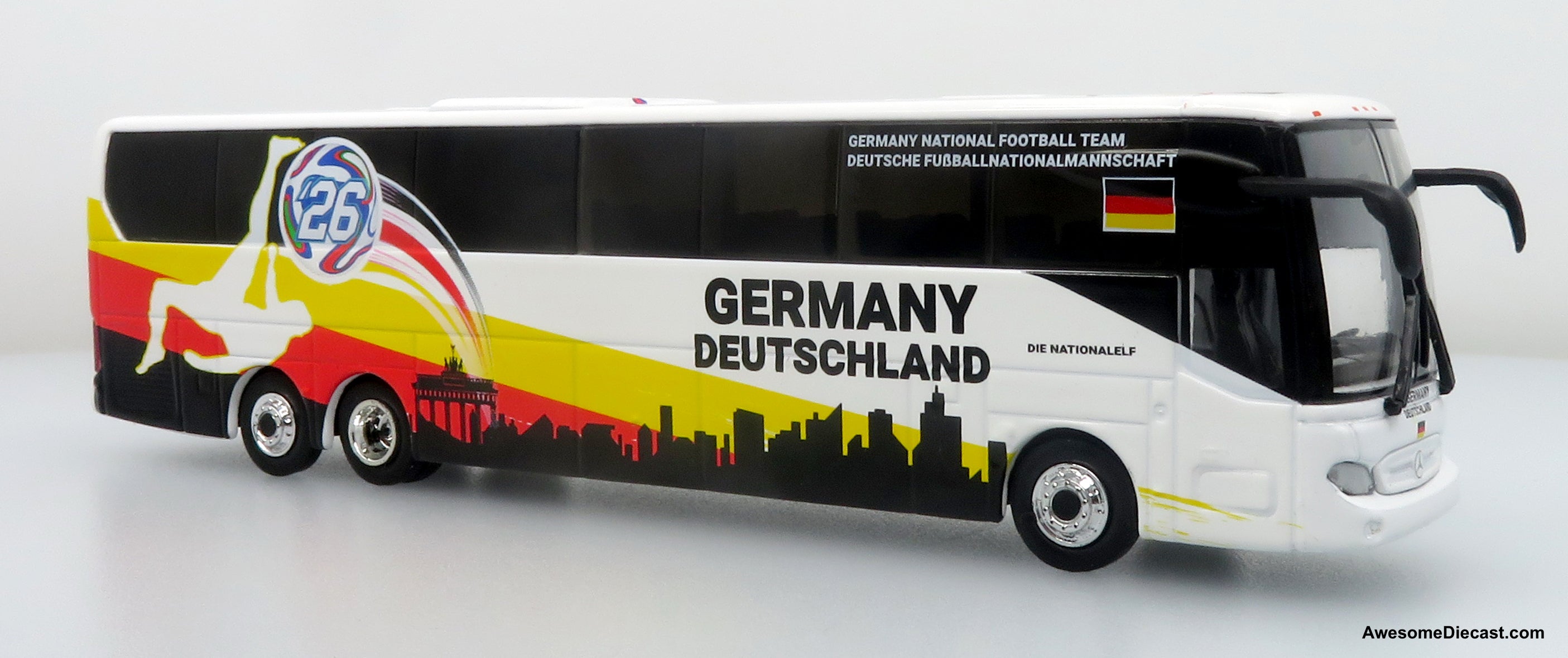 Mercedes-Benz Tourrider Coach: World Cup Germany National Team 1:87 (HO) Diecast Model Bus by Iconic Replicas