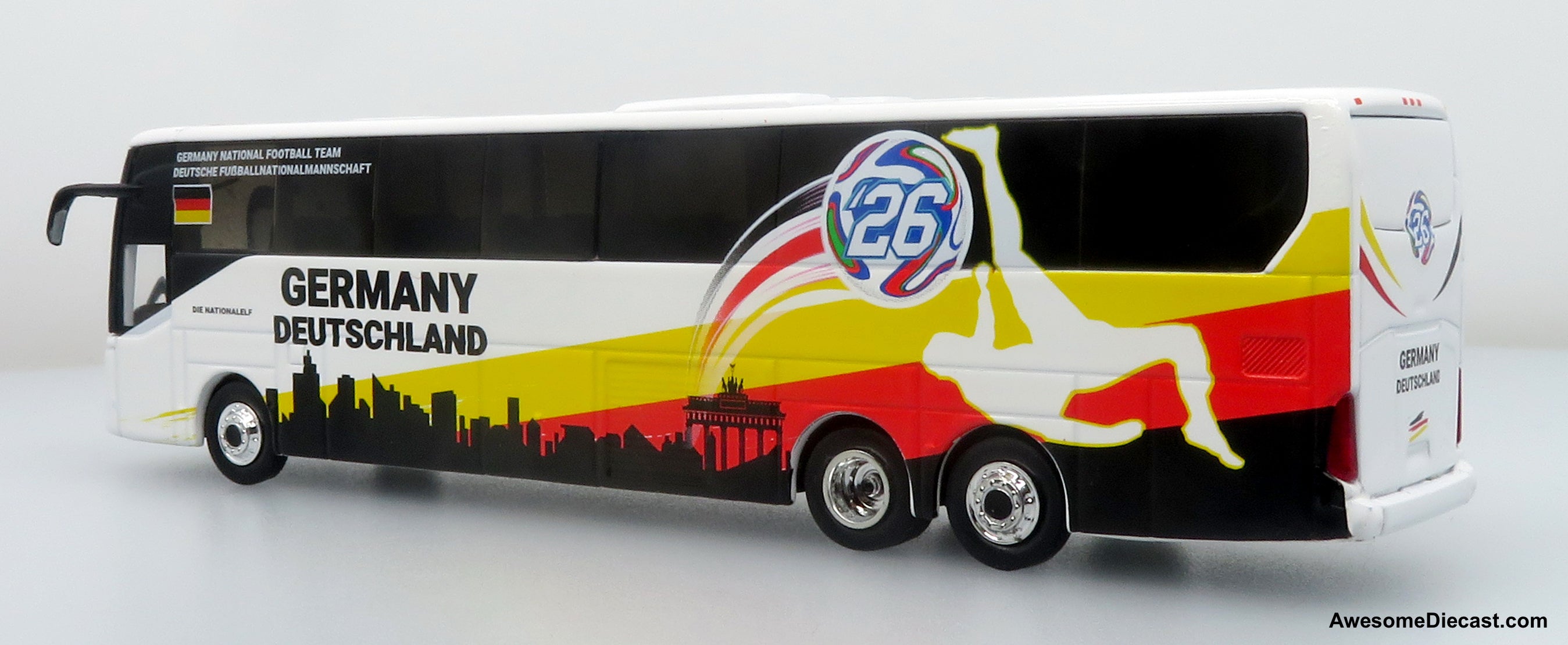 Mercedes-Benz Tourrider Coach: World Cup Germany National Team 1:87 (HO) Diecast Model Bus by Iconic Replicas