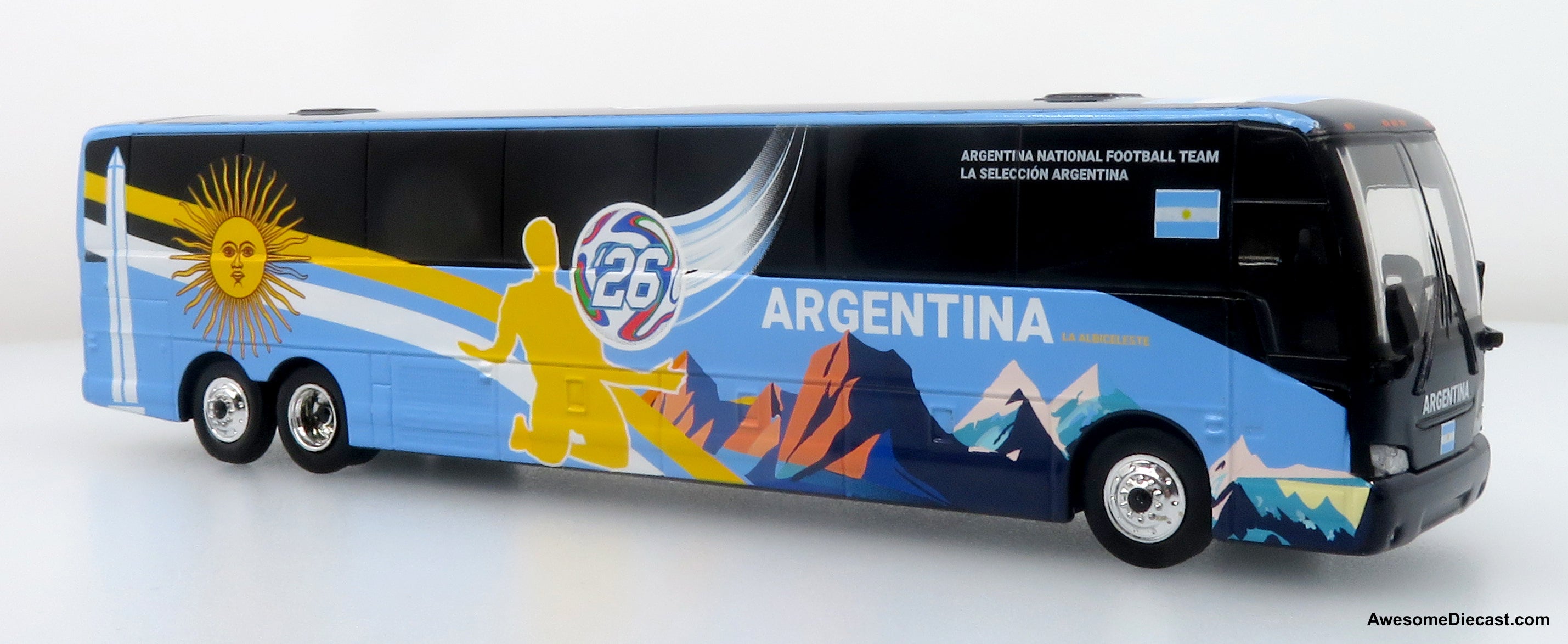 Prevost X3-45 Coach: World Cup Argentina National Team 1:87 (HO) Diecast Model Bus by Iconic Replicas