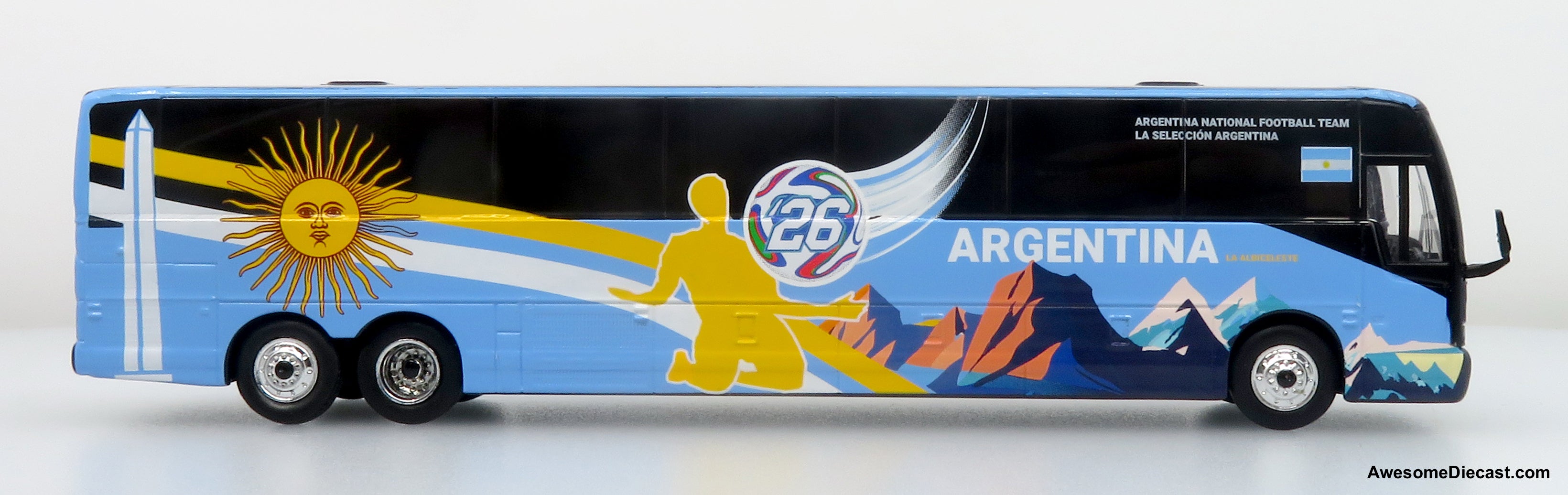 Prevost X3-45 Coach: World Cup Argentina National Team 1:87 (HO) Diecast Model Bus by Iconic Replicas