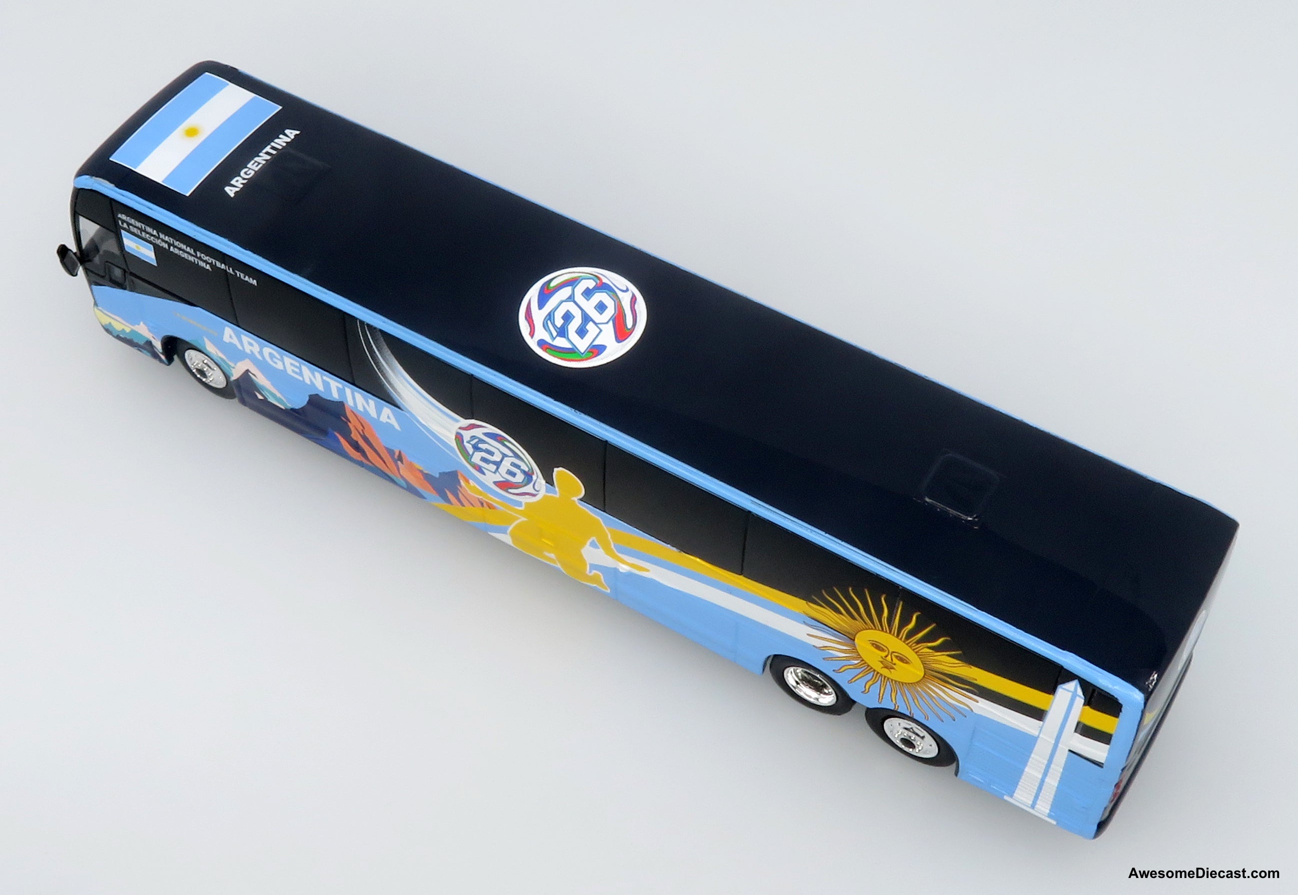 Prevost X3-45 Coach: World Cup Argentina National Team 1:87 (HO) Diecast Model Bus by Iconic Replicas