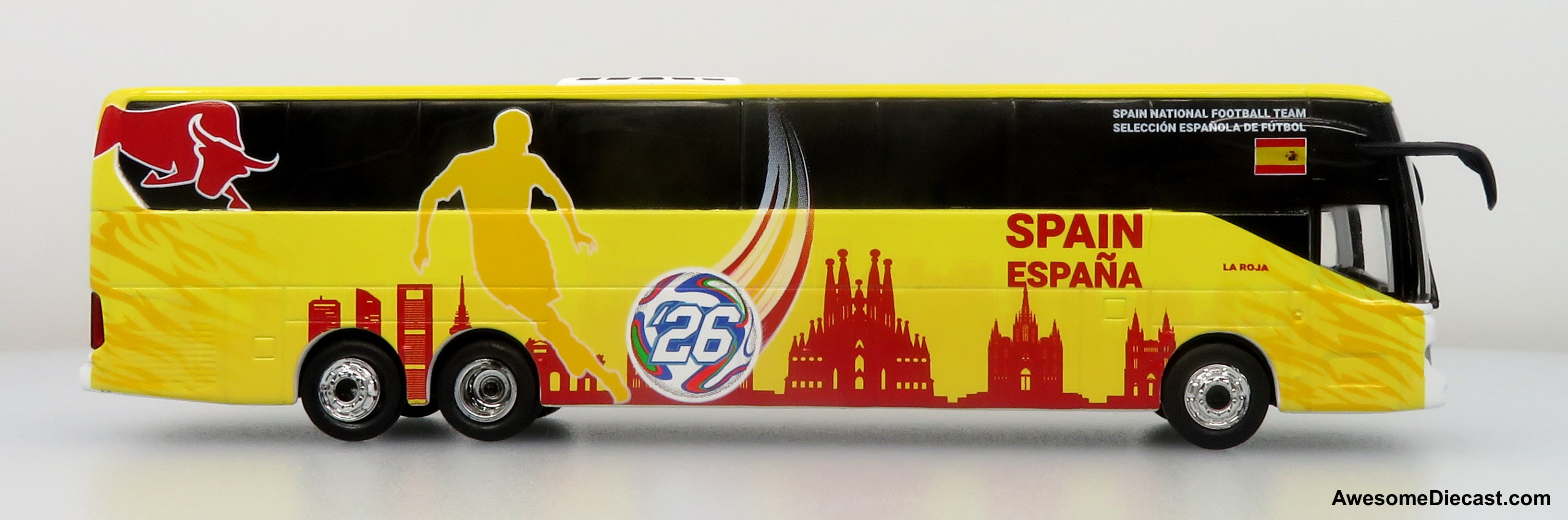 Mercedes-Benz Tourrider Coach: World Cup Spain National Team 1:87 (HO) Diecast Model Bus by Iconic Replicas