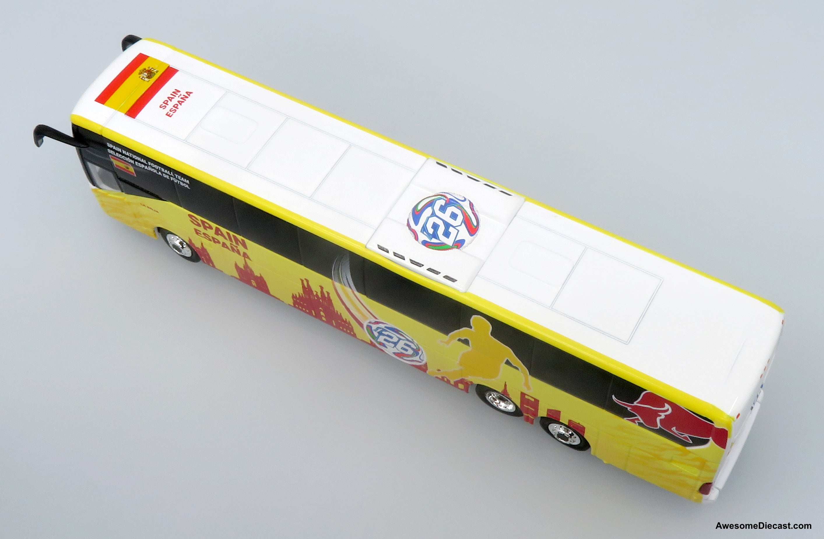 Mercedes-Benz Tourrider Coach: World Cup Spain National Team 1:87 (HO) Diecast Model Bus by Iconic Replicas