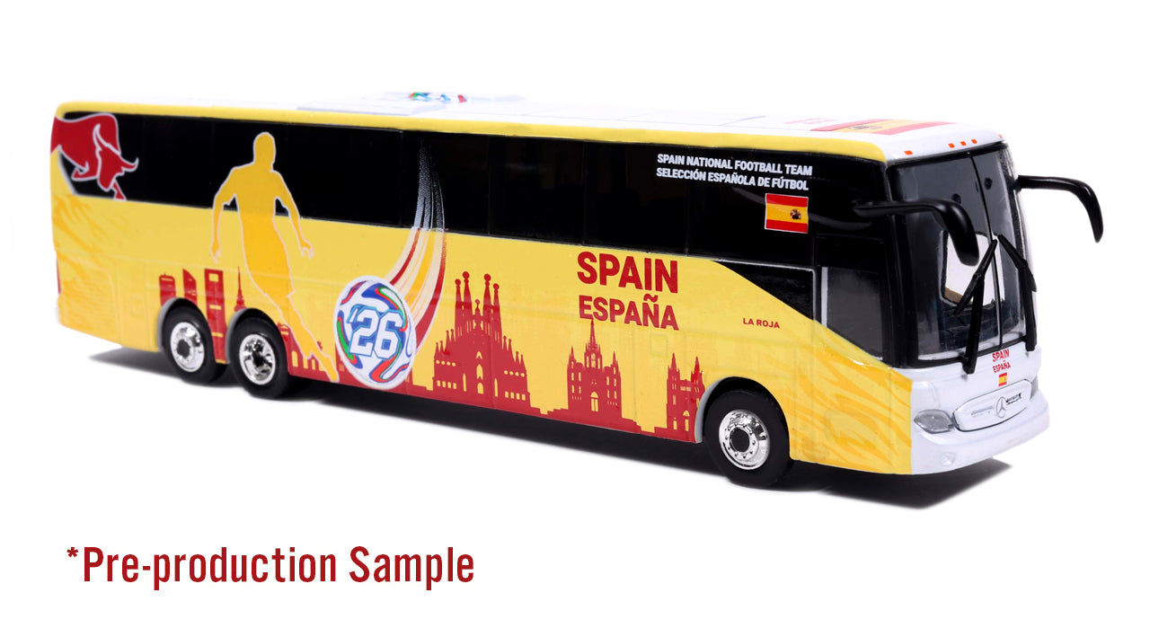 Mercedes-Benz Tourrider Coach: World Cup Spain National Team 1:87 (HO) Diecast Model Bus by Iconic Replicas