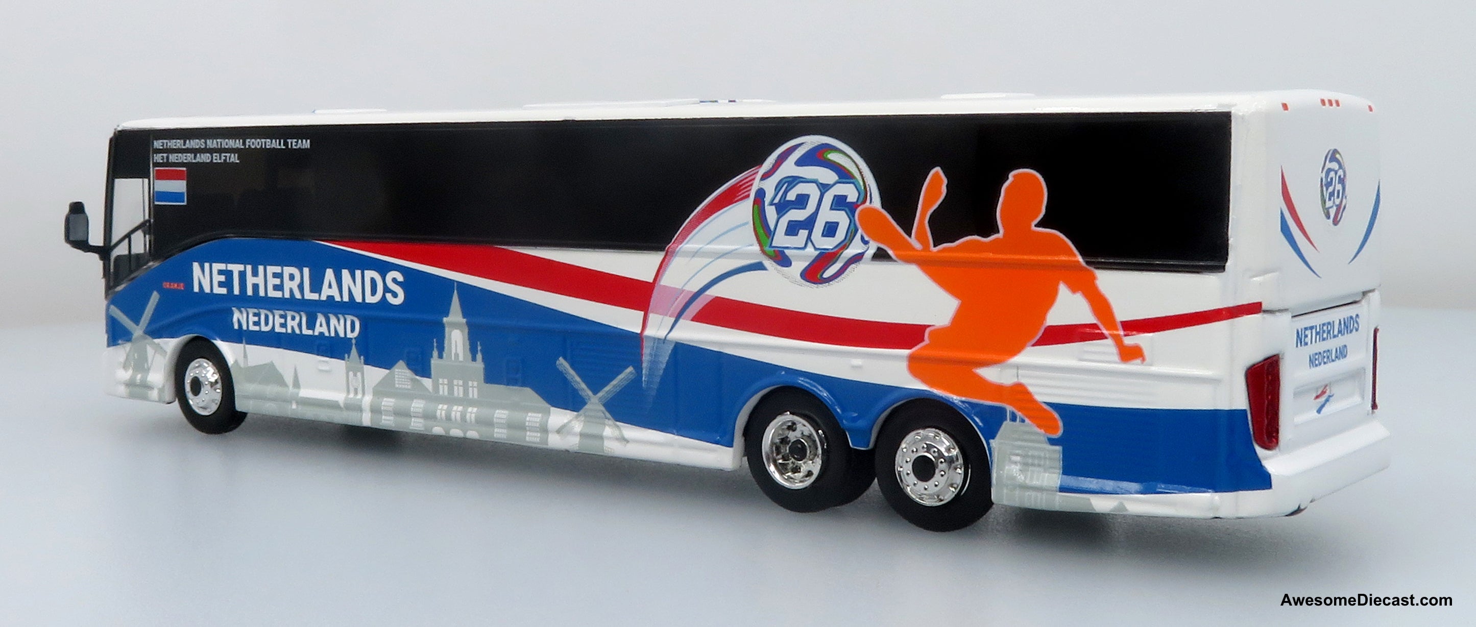 Van Hool CX-45 Coach: World Cup Netherlands National Team 1:87 (HO) Diecast Model Bus by Iconic Replicas