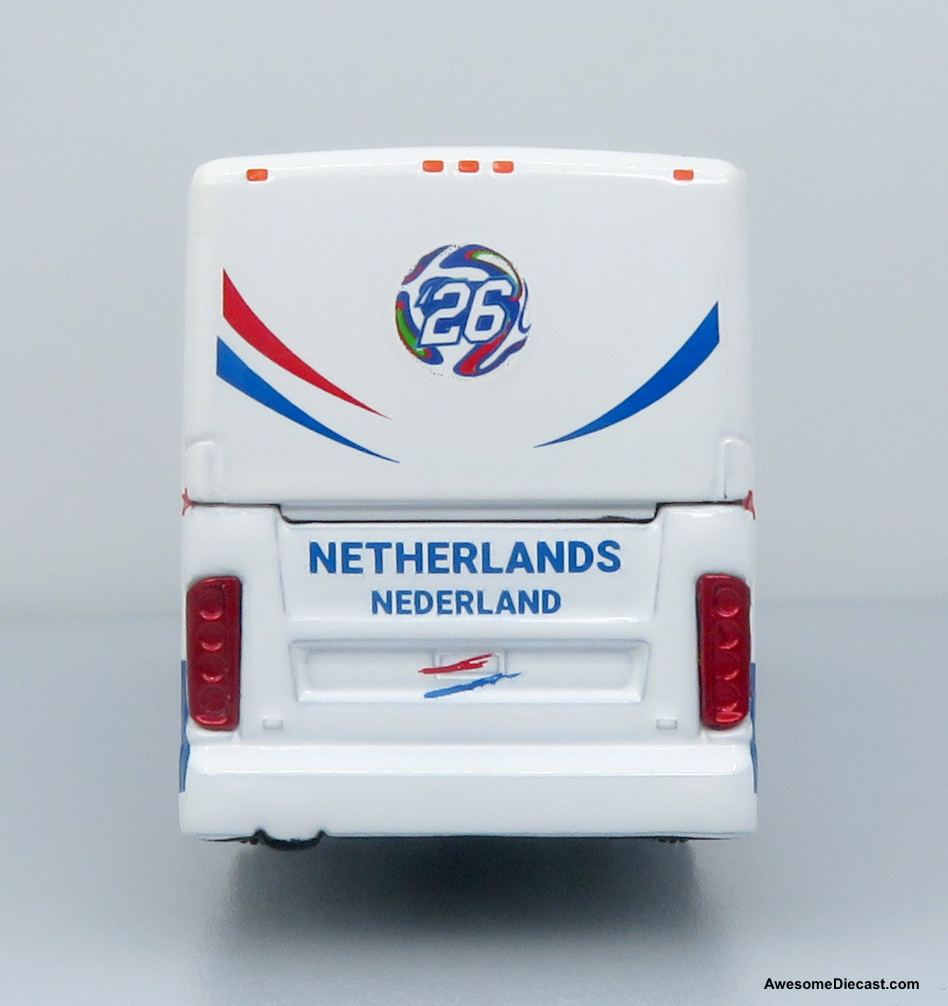 Van Hool CX-45 Coach: World Cup Netherlands National Team 1:87 (HO) Diecast Model Bus by Iconic Replicas