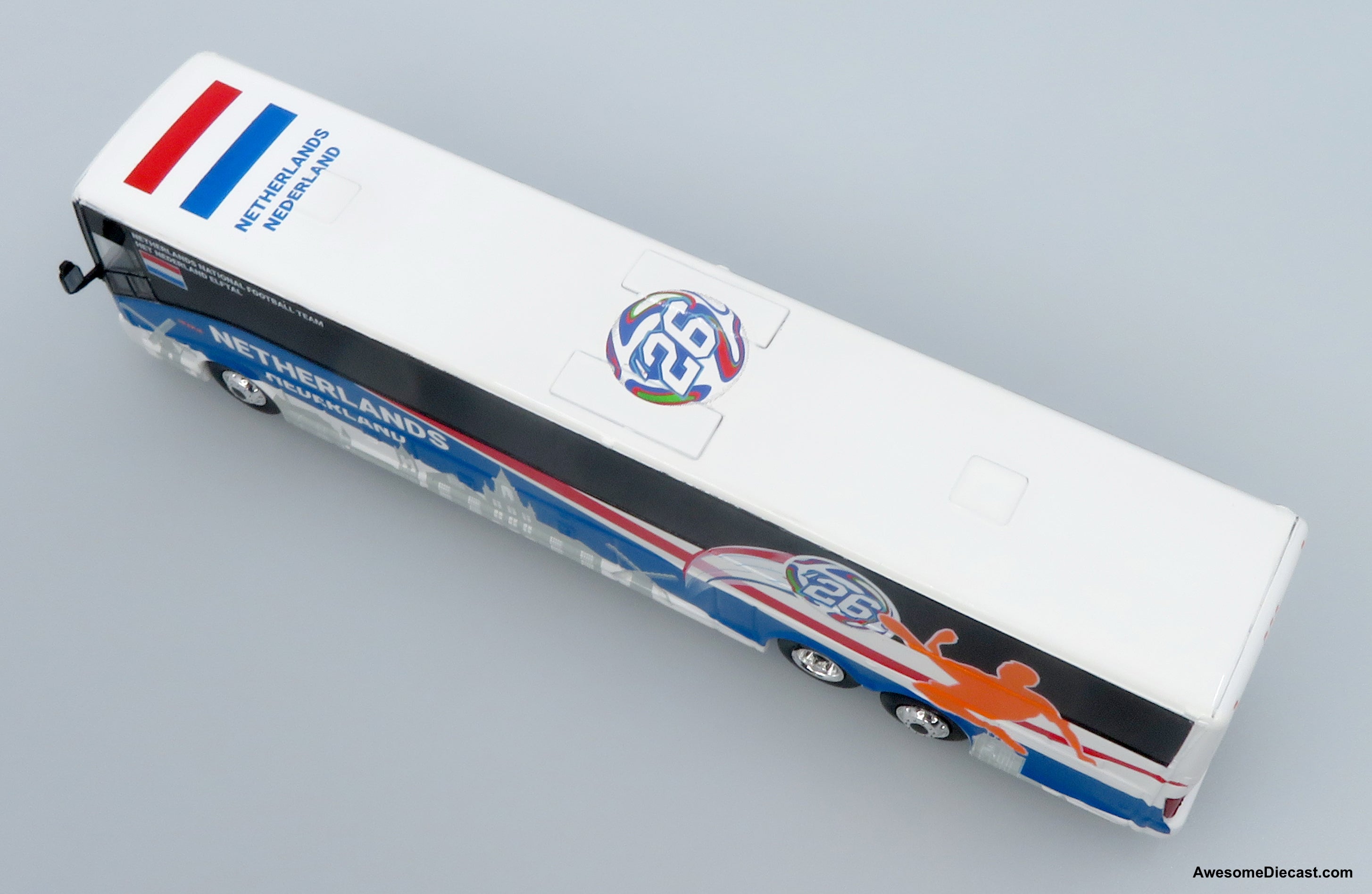 Van Hool CX-45 Coach: World Cup Netherlands National Team 1:87 (HO) Diecast Model Bus by Iconic Replicas