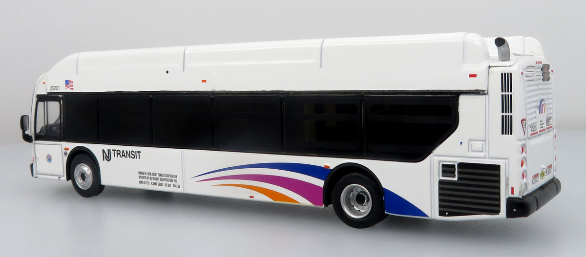 NFI Xcelsior XN40 Transit Bus: New Jersey Transit 1:87 (HO) Diecast Model Bus by Iconic Replicas