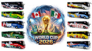 World Cup 2026: All 10 National Team Bus Bundle 1:87 (HO) Diecast Model Buses by Iconic Replicas