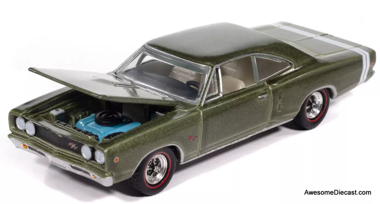 1968 Dodge Coronet R/T, Medium Green Poly 1:64 Diecast Model Car