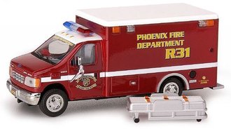Ford E-350 Ambulance "Phoenix #R31" 1:64 Diecast Model by Code 3
