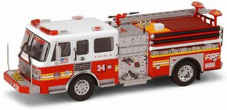 American LaFrance Fire Pumper 34 FDNY 1:64 Diecast Model by Code 3