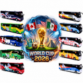 World Cup 2026: All 10 National Team Bus Bundle 1:87 (HO) Diecast Model Buses by Iconic Replicas