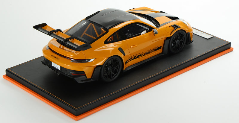 Porsche 911 (992) GT3 RS, Orange w/Black Wheels 1:12 Resin Cast Model by Ivy Merit