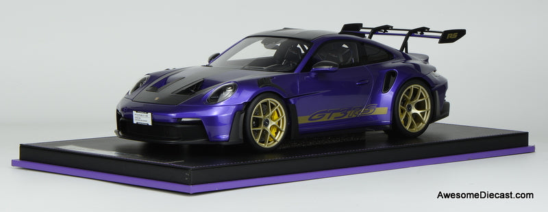 Porsche 911 (992) GT3 RS, Purple w/Gold Wheels 1:12 Resin Cast Model by Ivy Merit