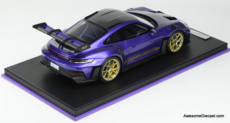 Porsche 911 (992) GT3 RS, Purple w/Gold Wheels 1:12 Resin Cast Model by Ivy Merit