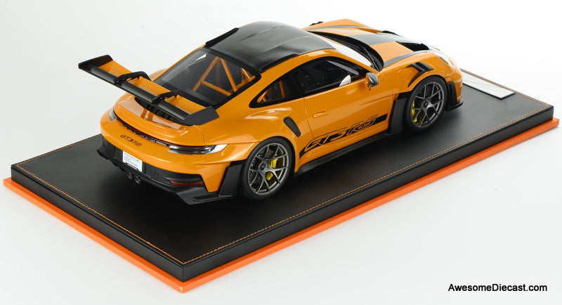 Porsche 911 (992) GT3 RS, Orange w/Gunmetal Wheels 1:12 Resin Cast Model by Ivy Merit