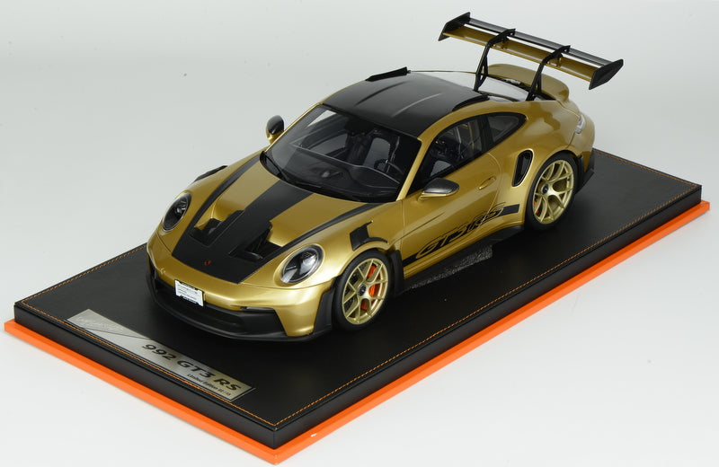 Porsche 911 (992) GT3 RS, Gold w/Gold Wheels 1:12 Resin Cast Model by Ivy Merit