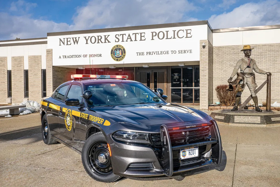 2023 Dodge Charger Pursuit Police Car - New York State Troopers 1:64 Diecast Model Car by IXOAmerica