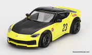 Nissan Z LB-Nation Works #23, Ikazuchi Yellow 1:64 Diecast Model Car by Mini GT