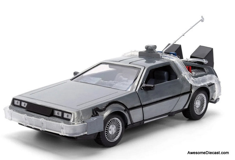 Back to the Future 40th Anniversary DeLorean Time Machine w/Doc Brown's Truck 1:24 Diecast Model Car by Jada Toys
