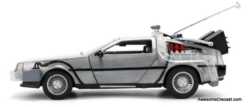 Back to the Future 40th Anniversary DeLorean Time Machine w/Doc Brown's Truck 1:24 Diecast Model Car by Jada Toys