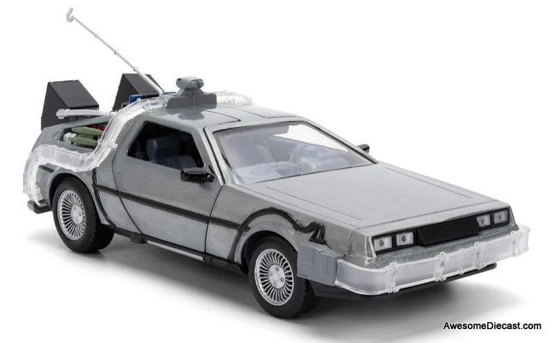 Back to the Future 40th Anniversary DeLorean Time Machine w/Doc Brown's Truck 1:24 Diecast Model Car by Jada Toys