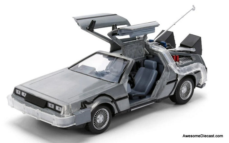 Back to the Future 40th Anniversary DeLorean Time Machine w/Doc Brown's Truck 1:24 Diecast Model Car by Jada Toys