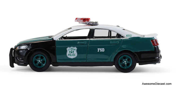 2014 Ford Taurus: NYPD Vintage Tribute Livery 1:64 Diecast Model Car by Greenlight