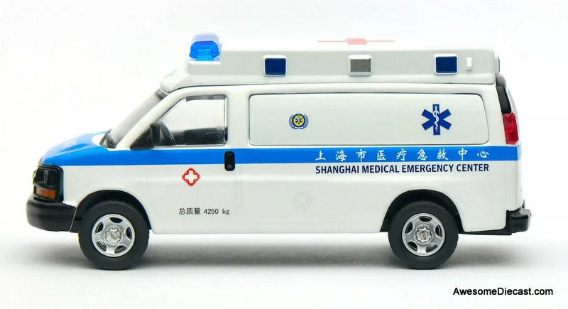 Chevrolet Express: Shanghai Ambulance 1:64 Diecast Model Vehicle by 596 Model