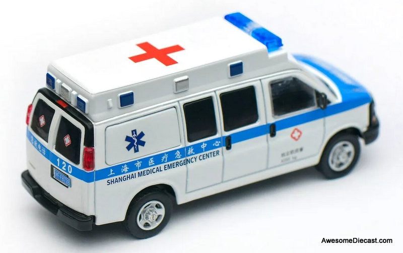 Chevrolet Express: Shanghai Ambulance 1:64 Diecast Model Vehicle by 596 Model