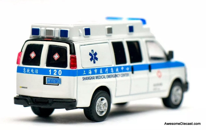 Chevrolet Express: Shanghai Ambulance 1:64 Diecast Model Vehicle by 596 Model